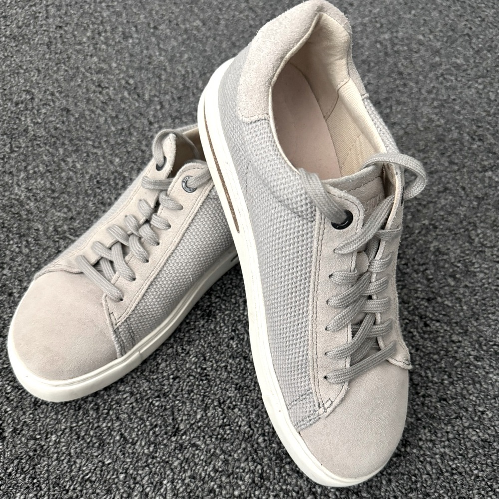 Birkenstock Bend Gray Suede Sneakers, Size EU 38